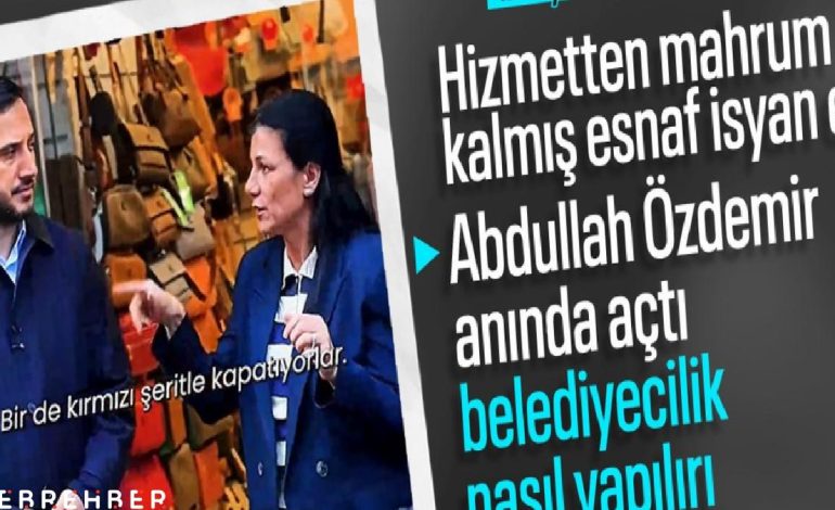 Abdullah Özdemir’in esnafla samimi sohbeti