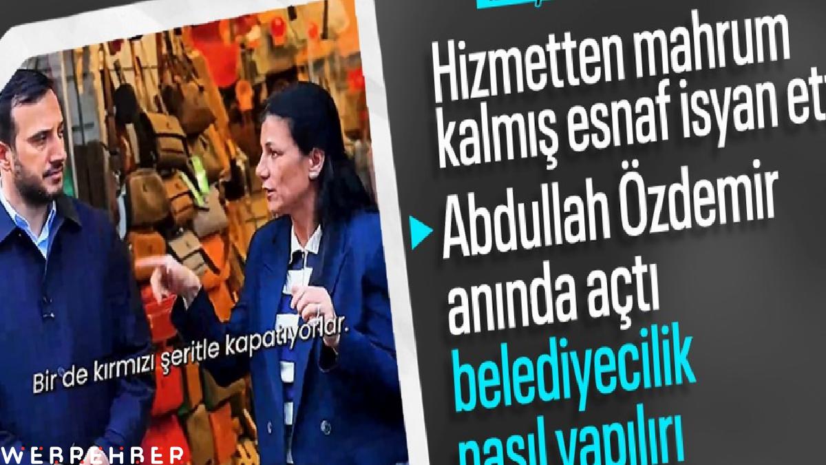 Abdullah Özdemir’in esnafla samimi sohbeti