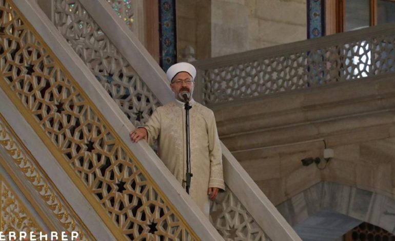 Adana’da Diyanet İşleri Başkanı Ali Erbaş, hutbe irat etti