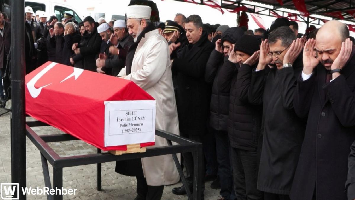 Ankara’da şehit olan polis memuru İbrahim Güney son yolculuğuna uğurlandı