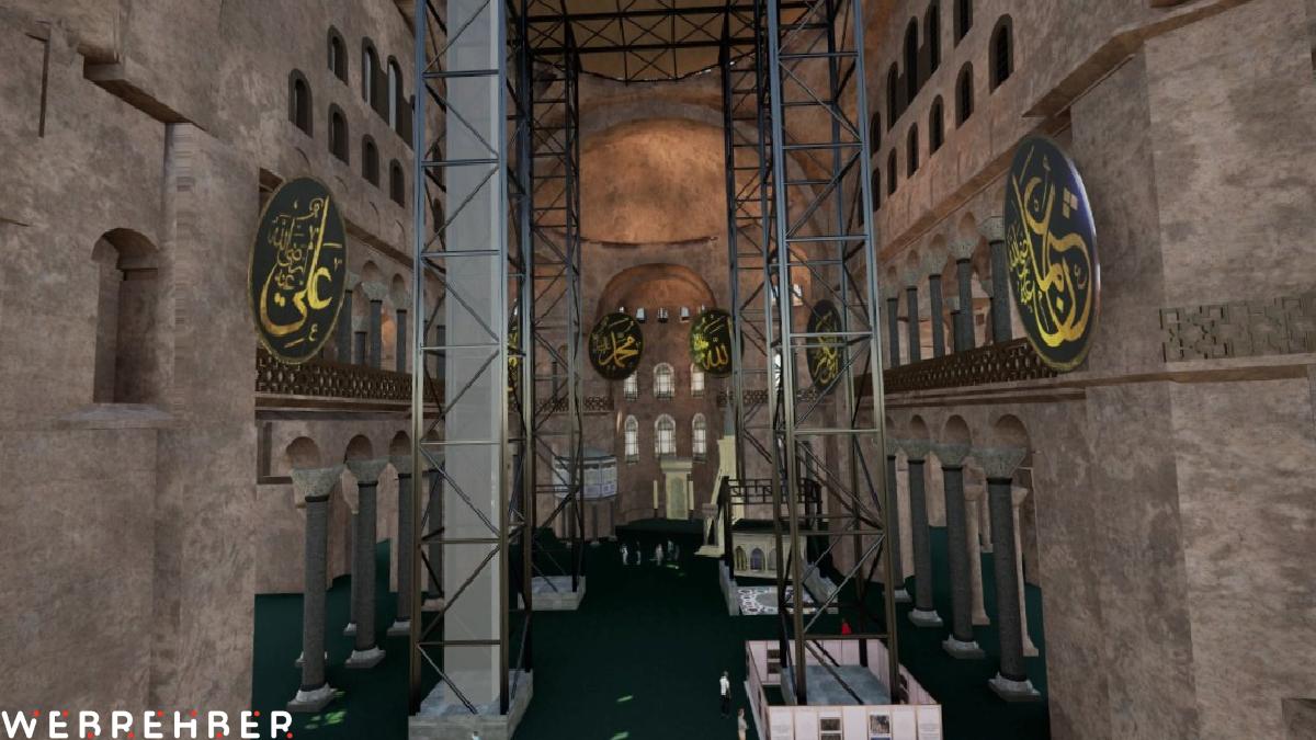 Ayasofya’nın ana kubbesinde tarihi restorasyon
