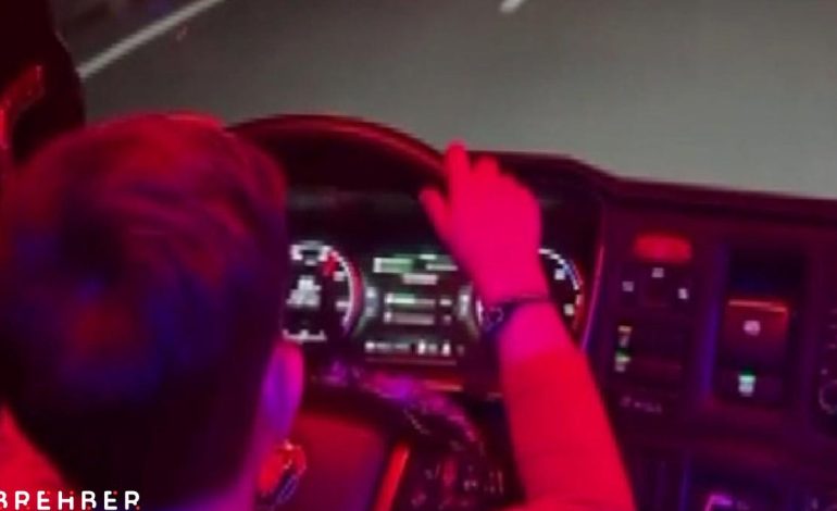 Bursa-Ankara kara yolunda gece çekilen görüntü tepki çekti