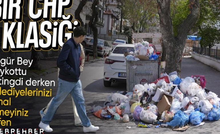 Çankaya’da belediye işçileri, iş yavaşlatarak çöpleri toplamadı