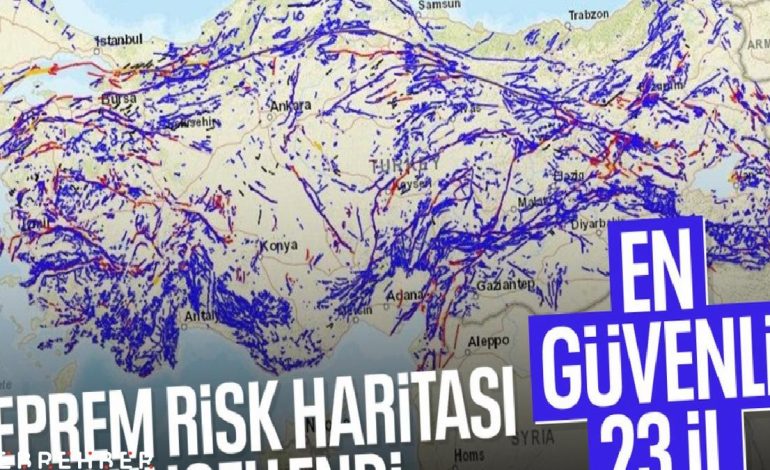 Deprem riskinin en az olduğu şehirler açıklandı