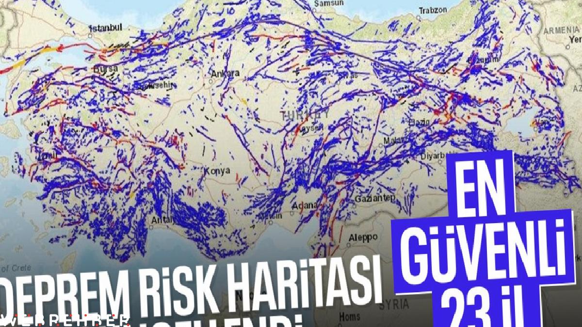 Deprem riskinin en az olduğu şehirler açıklandı
