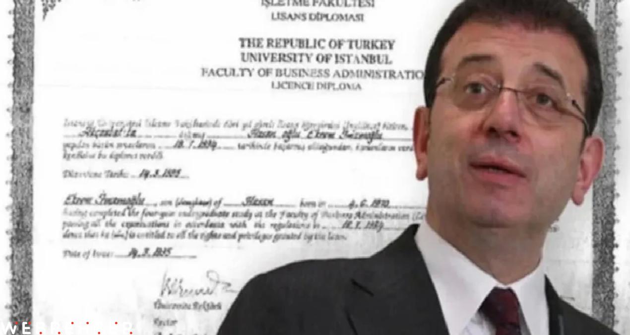 Ekrem İmamoğlu’nun diplomasını iptal ettiren isim bakın kim çıktı?