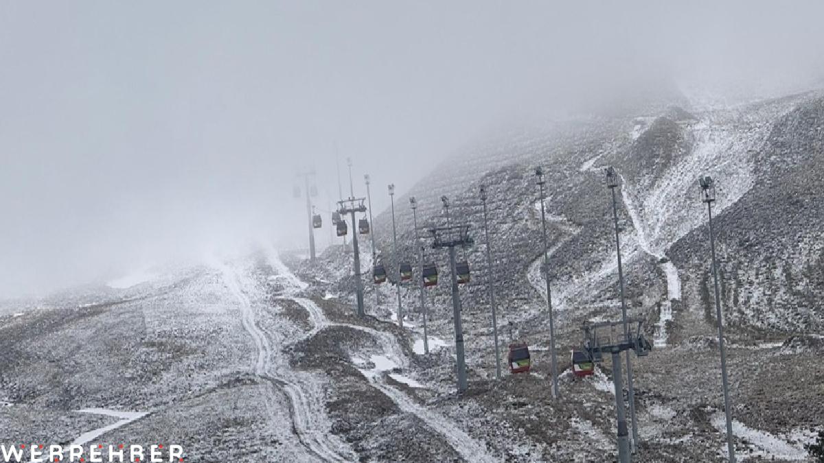 Erciyes’e nisan ayında kar yağdı