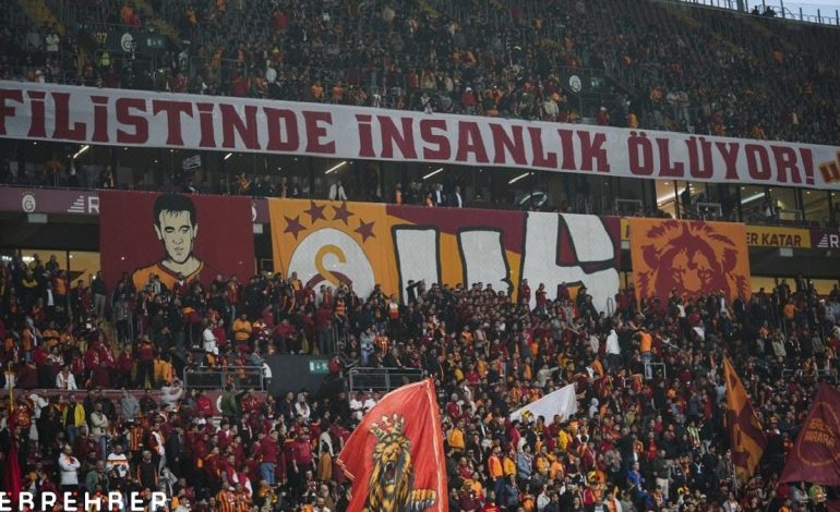 Galatasaray taraftarından Filistin’e destek