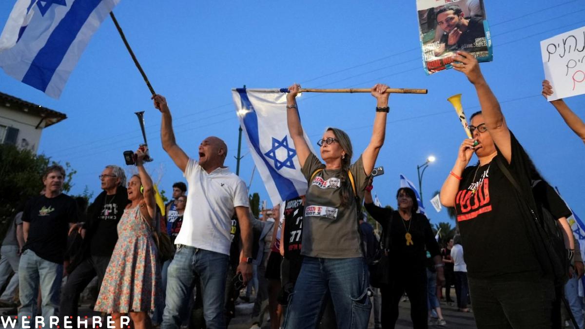 Gazze sınırında İsrailli esir aileleri, Netanyahu’yu protesto etti