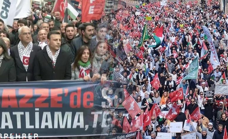 İkisi de ‘Gazze’ için yürüdü: CHP’ye engel AKP’ye izin