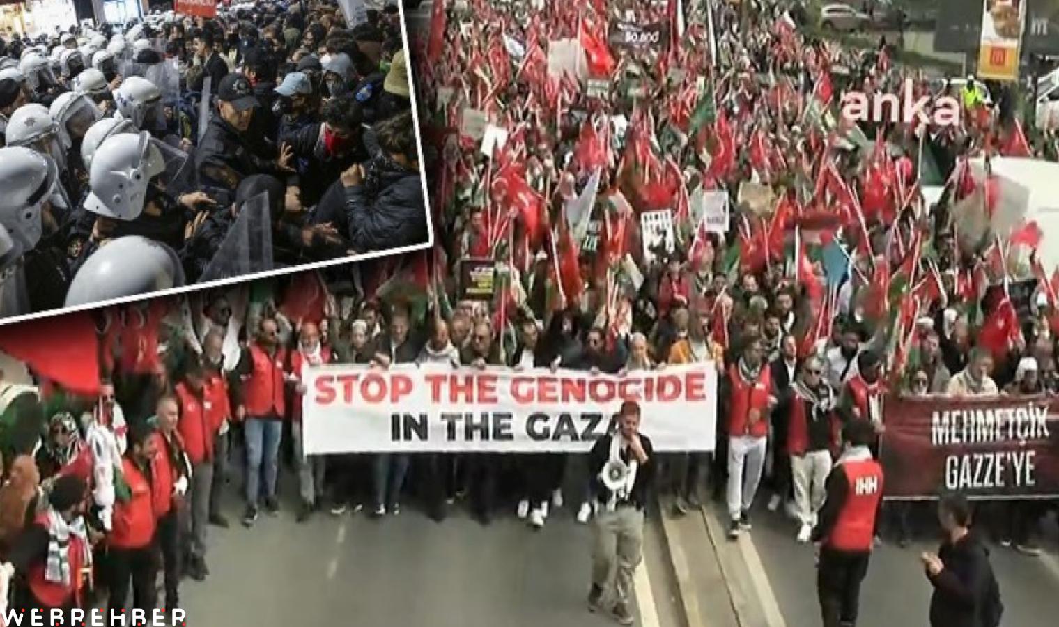 İktidarın ‘Filistin’ ikiyüzlülüğü… CHP’ye yasak, İHH’ye değil! Üsküdar’da ‘Mehmetçik Gazze’ye’ sloganları…