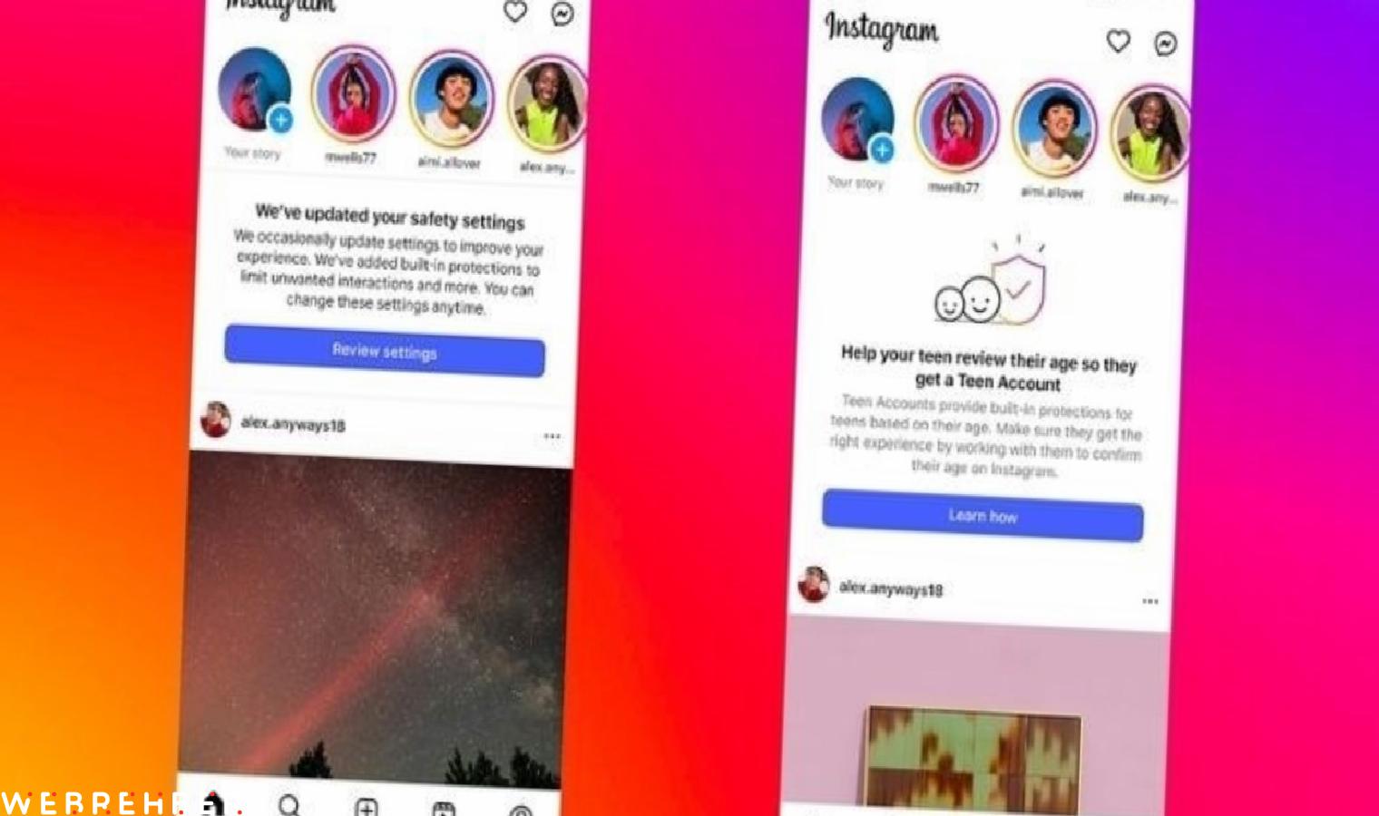Instagram yaşınıza göre ayarlarınızı güncelleyebilecek