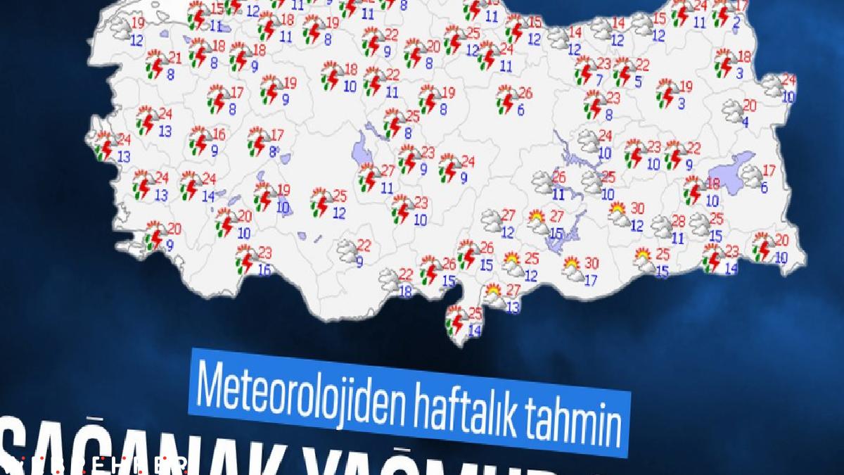 Meteoroloji uyardı: Yurt genelinde sağanak yağış bekleniyor
