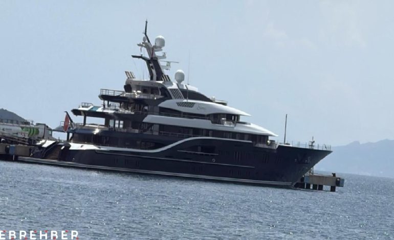 Muğla’ya gelen ultra lüks yat Solandge 128 ton yakıt aldı