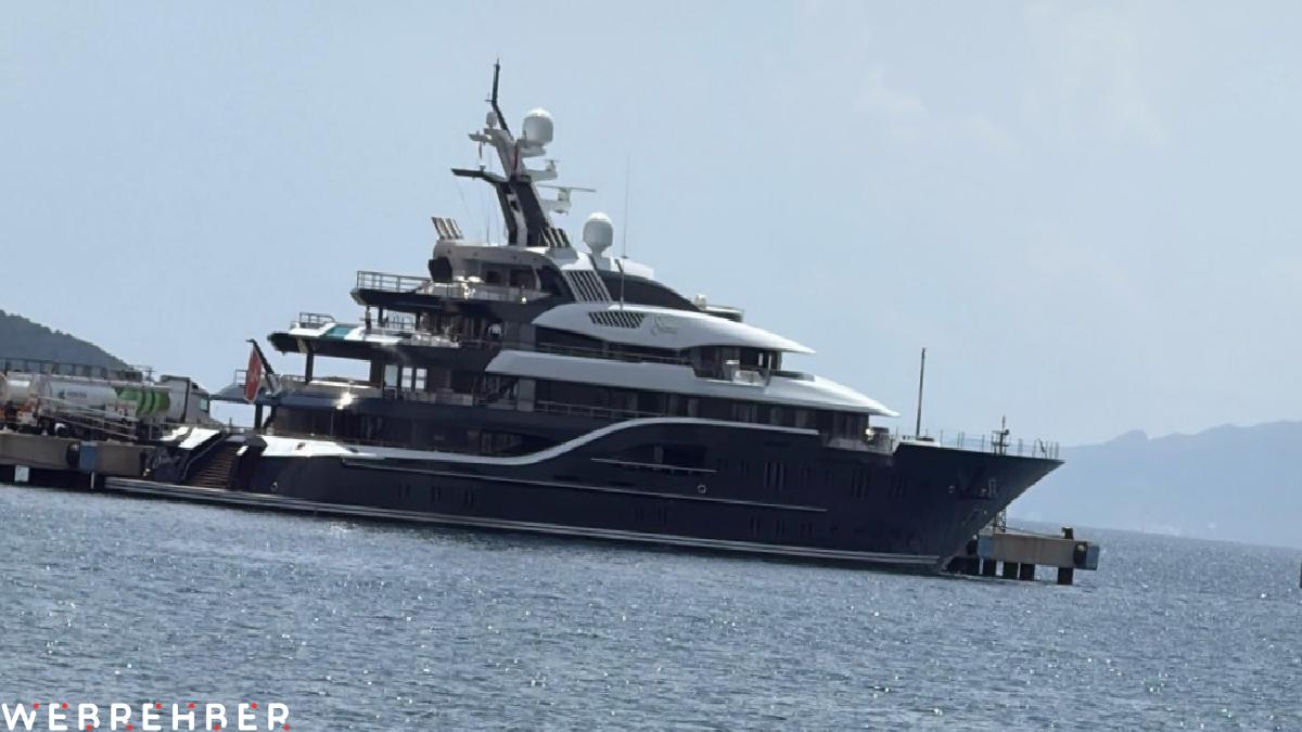Muğla’ya gelen ultra lüks yat Solandge 128 ton yakıt aldı