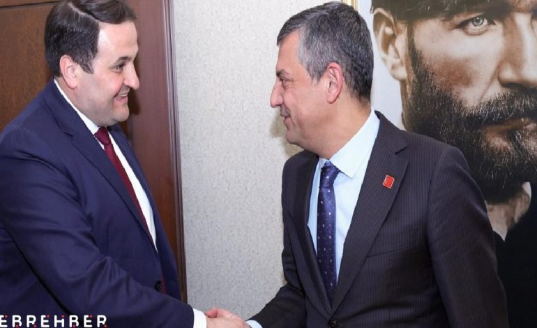 Özgür Özel, Almanya’nın Kuzey Ren Vestfalya Eyaleti Bakanı Liminski ile görüştü