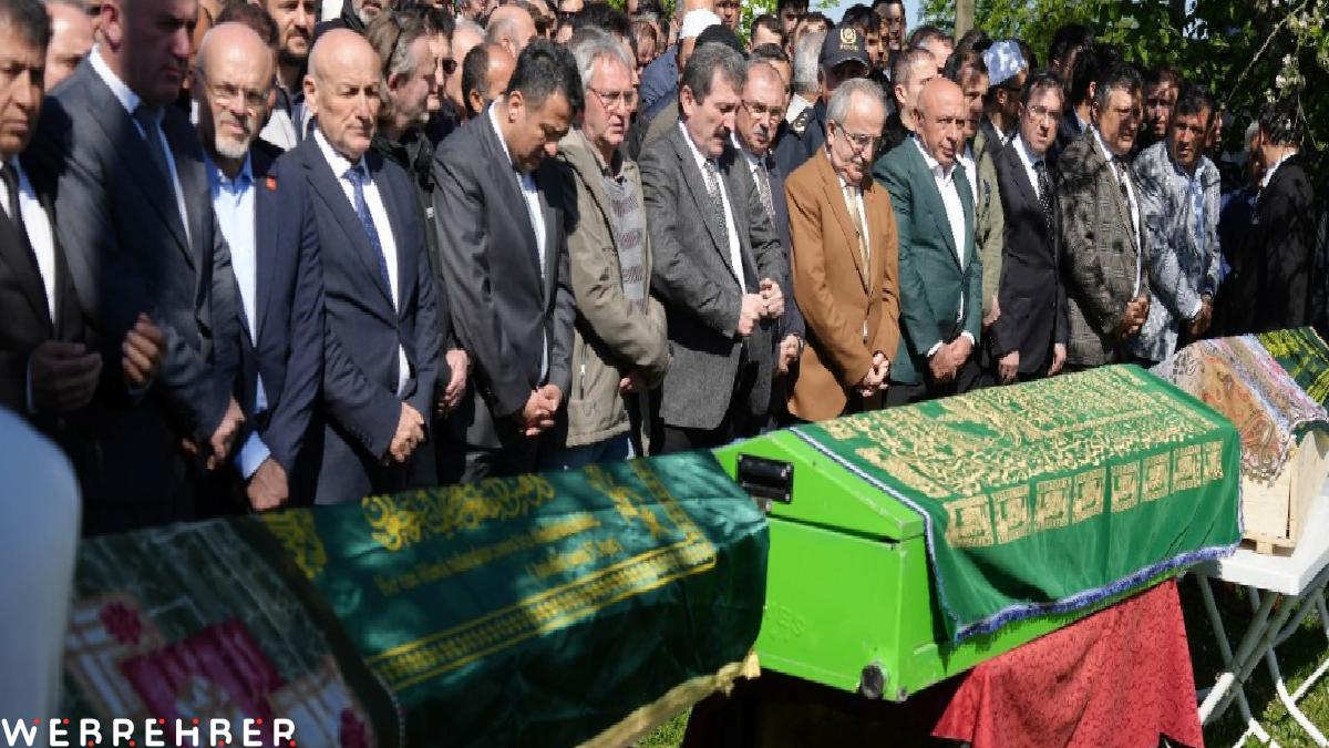 Samsun’da heyelan faciasında ölen baba ile iki çocuğu son yolculuğuna uğurlandı