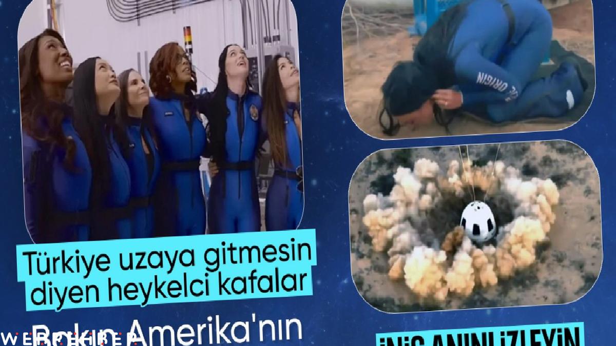 Şarkıcı Katy Perry uzaya çıktı: Kadın mürettebatın yolculuğu 10 dakika sürdü
