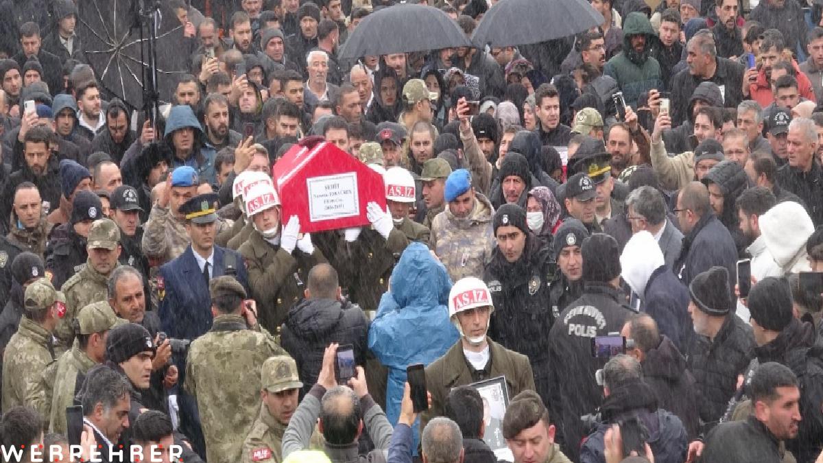 Şehit Piyade Uzman Çavuş Nurettin Tokyürek Erzurum’da son yolculuğuna uğurlandı