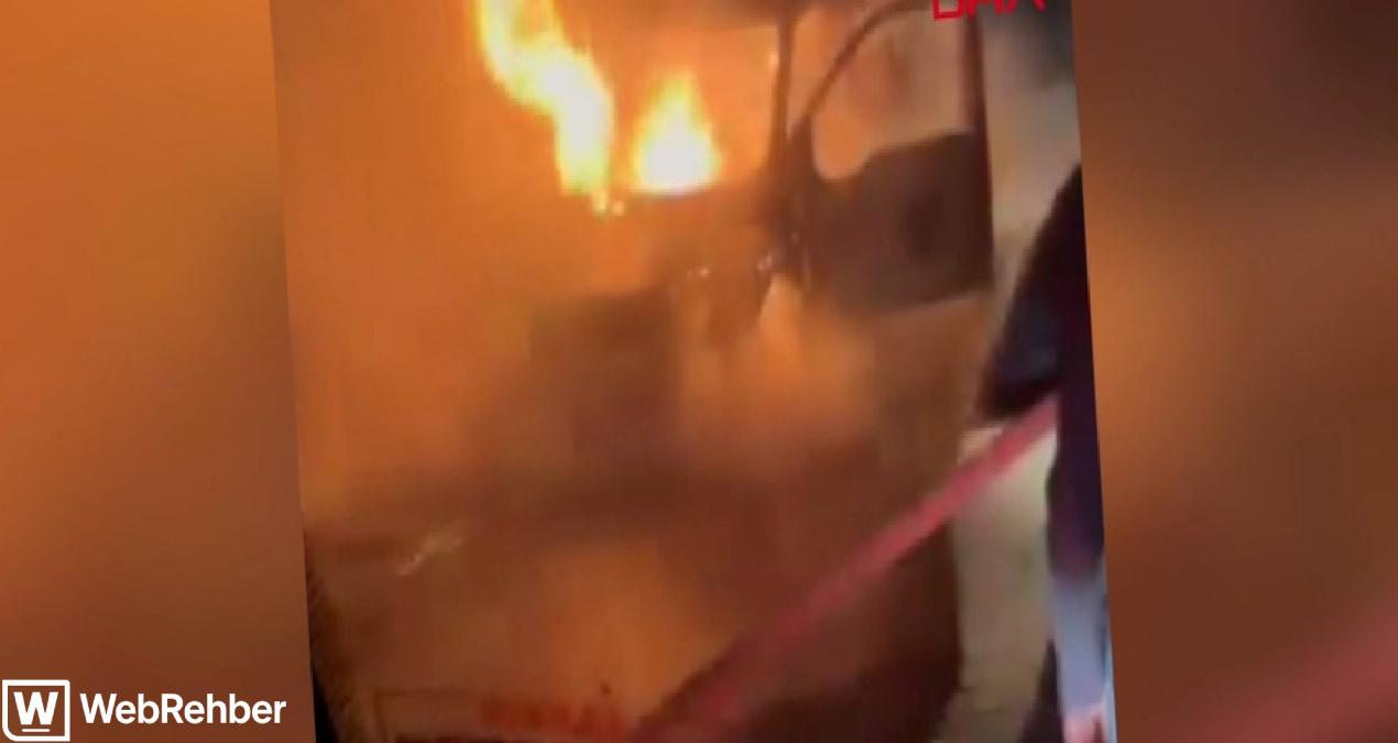 Şırnak’ta hafif ticari araç alev alev yandı