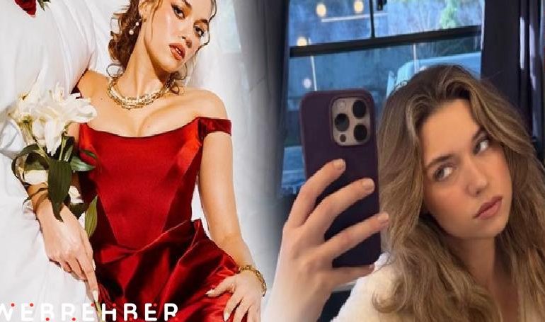 Afra Saraçoğlu’ndan set pozu