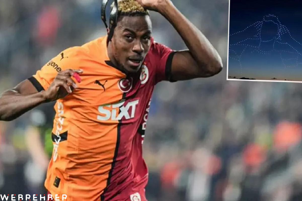 Galatasaray’dan Osimhen’e özel görülmemiş drone gösterisi şovu