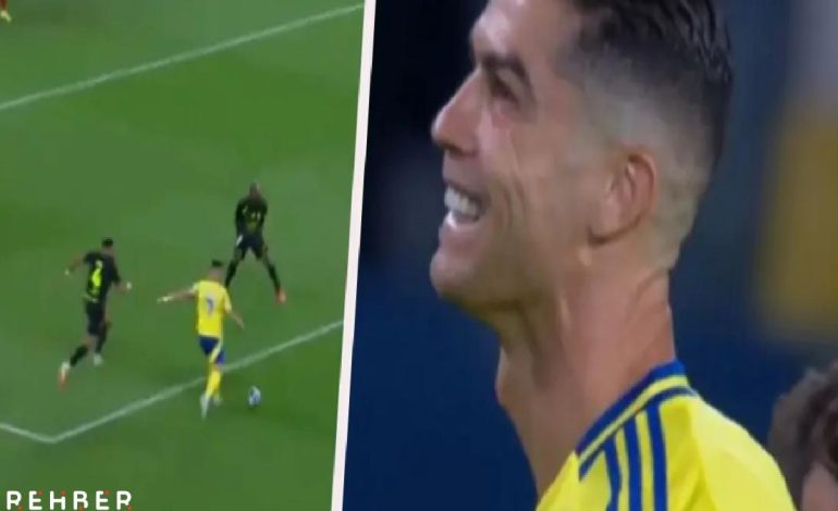 Ronaldo öyle bir şut attı ki kendisi bile güldü