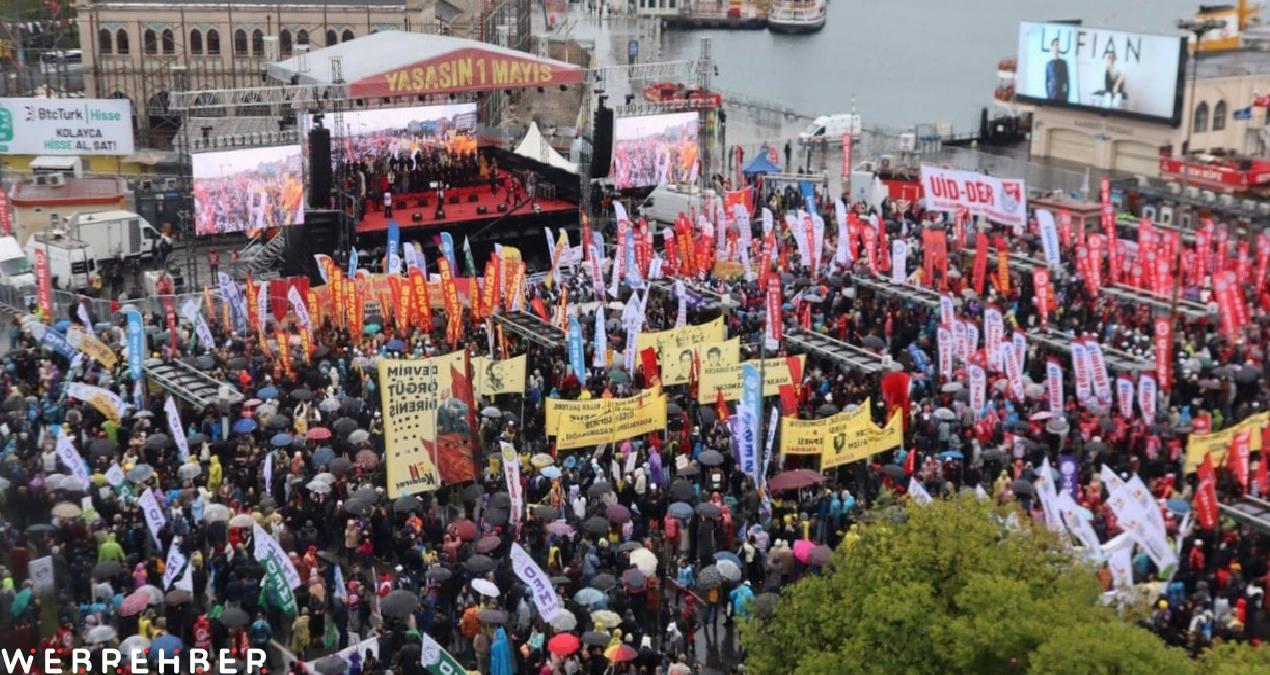 Sağanak, barikatlar ve yasaklar 1 Mayıs kutlamalarına engel olamadı!
