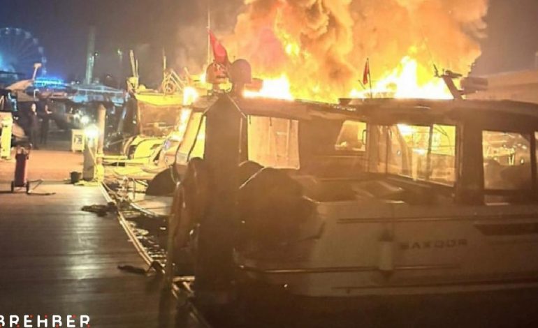 Tuzla marinada yangın! 54 tene alev alev yandı